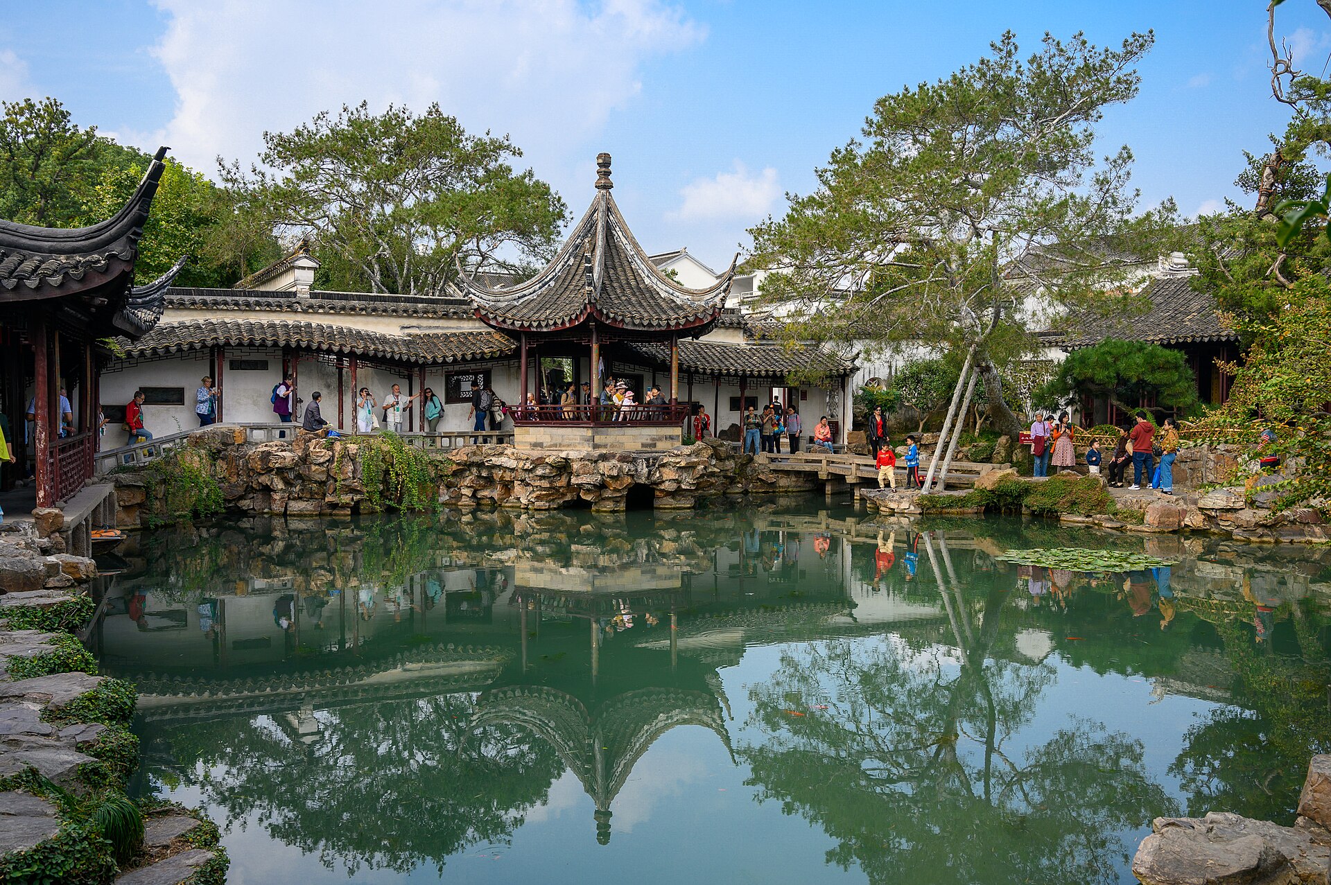 망사원 연못과 정자